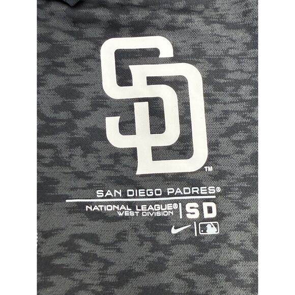 Nike San Diego Padres Dri-FIT Polo Shirt | MLB Genuine | Size M | Black Camo - Picture 4 of 7
